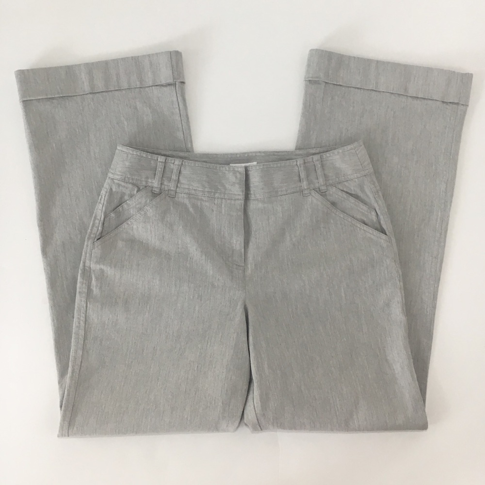 Ann Taylor Loft Laura gray cuffed pants stretch 10
